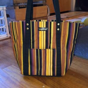 Longaberger Striped Tote Purse
